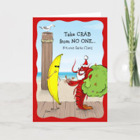 Christmas Banana and Santa Claws Lobster Funny