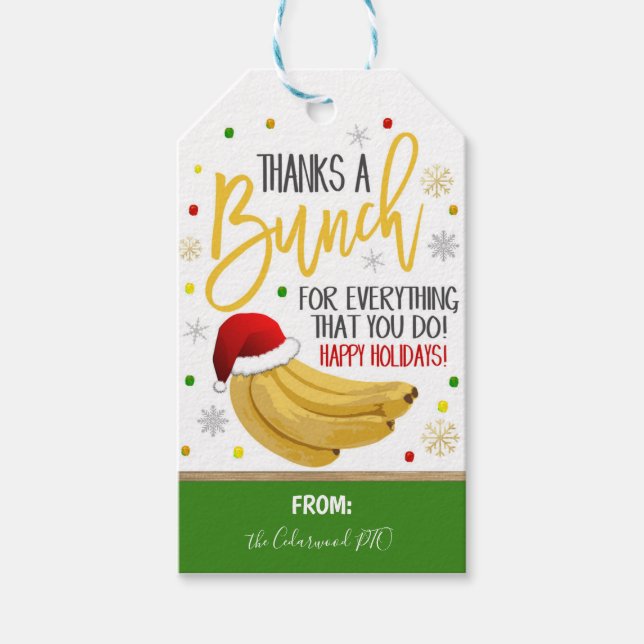 Christmas Banana Gift Tag (Front)