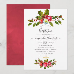 Christmas Baptism Invitation
