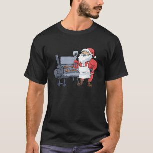 Christmas Barbecue Santa Claus Grill Smoker Steak T-Shirt