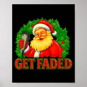 Christmas Barber Get Faded  Poster