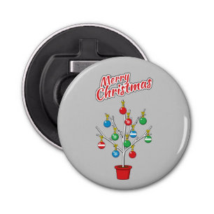 Christmas Bare Branch Tree - Merry Christmas Bottle Opener