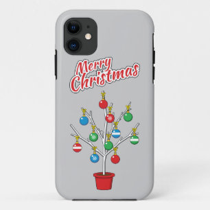 Christmas Bare Branch Tree - Merry Christmas iPhone 11 Case