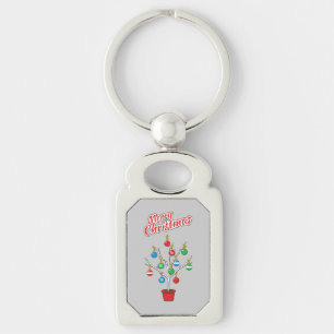 Christmas Bare Branch Tree - Merry Christmas Key Ring