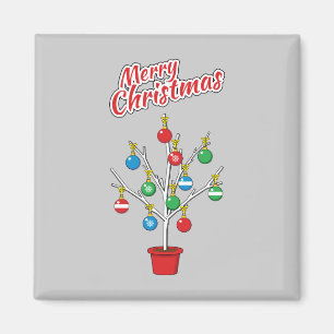 Christmas Bare Branch Tree - Merry Christmas Magnet
