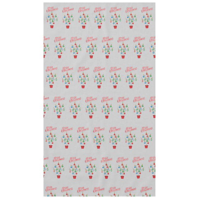 Christmas Bare Branch Tree - Merry Christmas Tablecloth (Front)