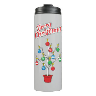 Christmas Bare Branch Tree - Merry Christmas Thermal Tumbler