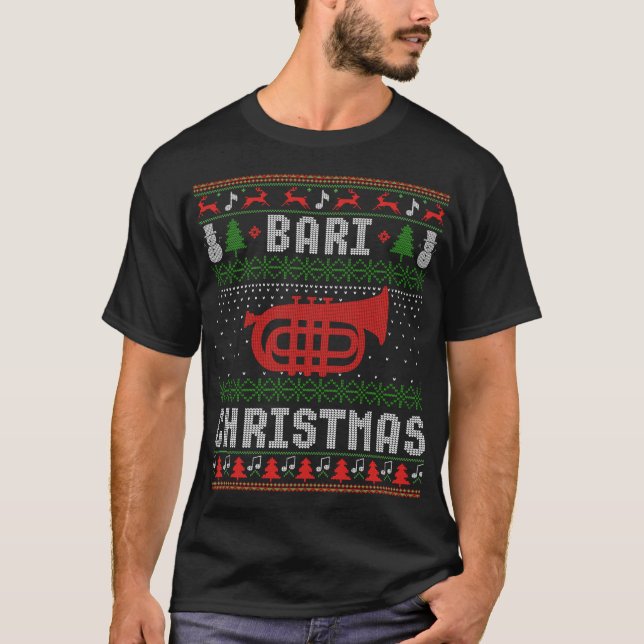 Christmas Bari Ugly Sweater Baritone Lover Xmas Gi (Front)