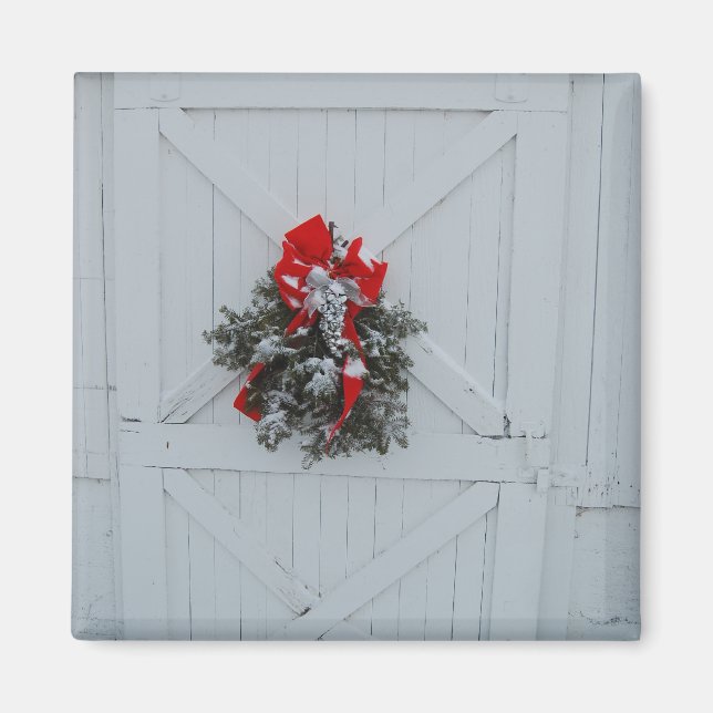 Christmas Barn Door Magnet (Front)