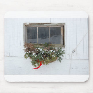 Christmas Barn Window Mouse Mat