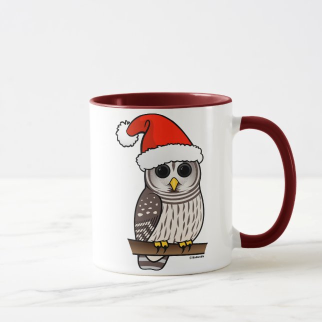 Christmas Barred Owl Santa Mug (Right)