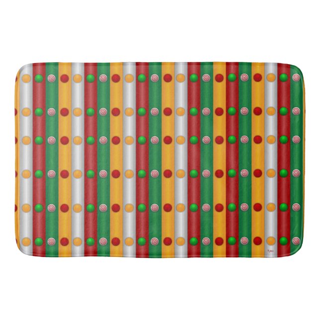 Christmas Bars Bath Mat (Front)