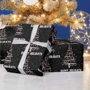 Christmas Baseball and Red Socks Tree   Wrapping P Paper