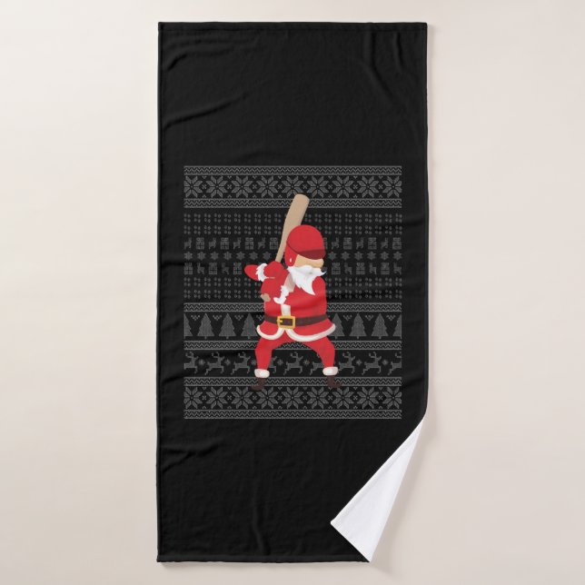 Christmas Baseball  Bath Towel (Bath Towel)