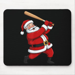 Christmas Baseball Batter Santa Xmas Srt Player Bo Mouse Mat