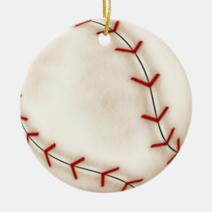 Christmas baseball ceramic tree decoration