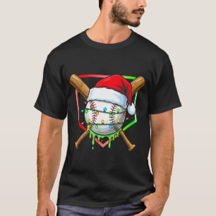 Christmas Baseball Drip Ice Cream Drip Baseball Lo T-Shirt