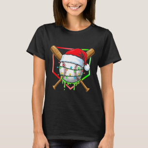 Christmas Baseball Drip Ice Cream Drip Baseball Lo T-Shirt