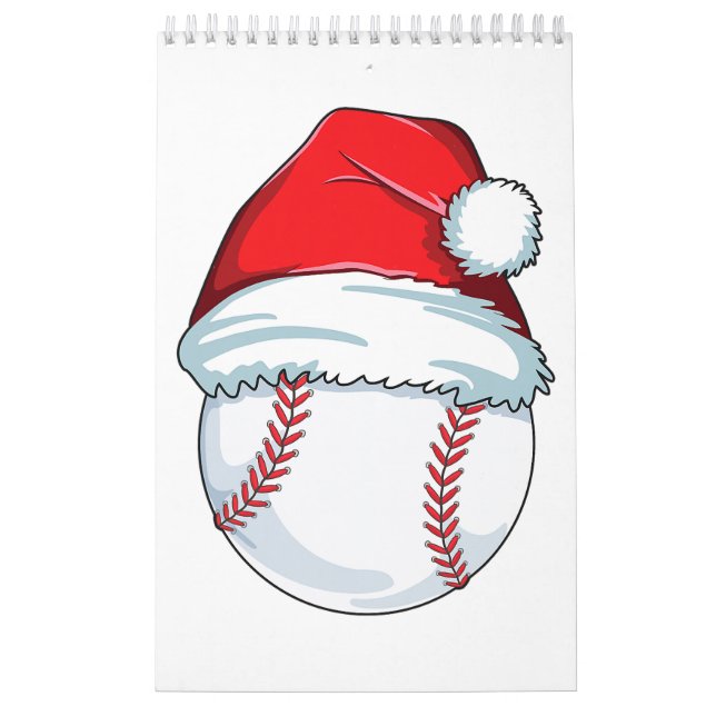 Christmas Baseball  For Kids Men Ball Santa Pajama Calendar (Cover)