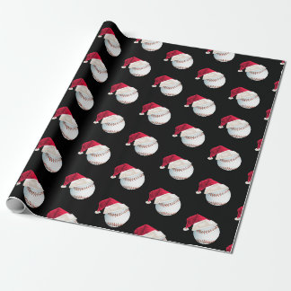 Christmas Baseball Funny Santa Holiday Wrapping Paper