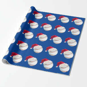 Christmas Baseball Funny Santa Holiday Wrapping Paper