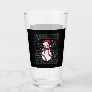 Christmas Baseball  Glass