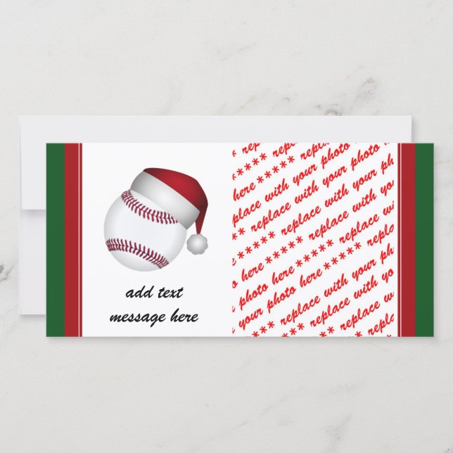 Christmas Baseball Holiday Card (Front)