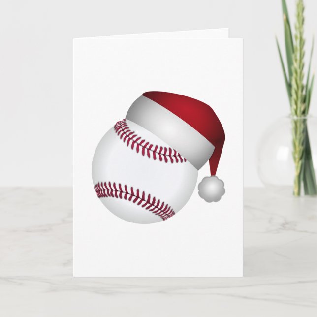 Christmas Baseball Holiday Card (Front)