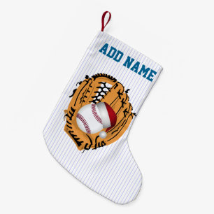 Christmas Baseball Mitt and Ball Small Christmas Stocking