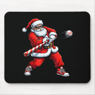 Christmas Baseball Player Santa Funny Xmas Boys Me Mouse Mat