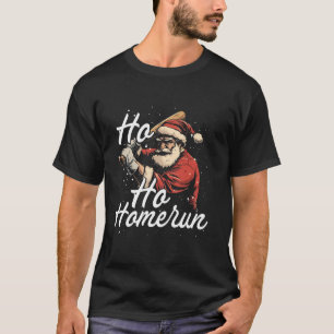 Christmas Baseball Player Xmas Catcher Pitcher San T-Shirt