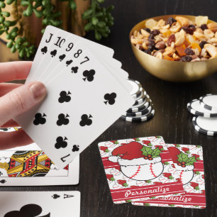 Christmas Baseball   Playing Cards
