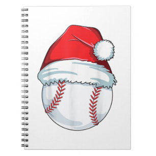 Christmas Baseball Santa Hat Ball Kids Boys Men Notebook