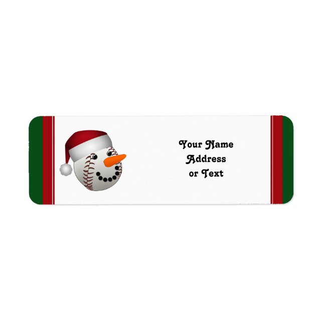 Christmas Baseball Snowman (Front)