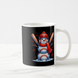 Christmas Baseball Snowman Boys Baseball Christmas Coffee Mug