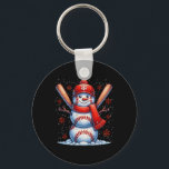 Christmas Baseball Snowman Boys Baseball Christmas Key Ring<br><div class="desc">Christmas Baseball Snowman Boys Baseball Christmas Women Men</div>