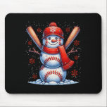 Christmas Baseball Snowman Boys Baseball Christmas Mouse Mat<br><div class="desc">Christmas Baseball Snowman Boys Baseball Christmas Women Men</div>