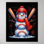 Christmas Baseball Snowman Boys Baseball Christmas Poster<br><div class="desc">Christmas Baseball Snowman Boys Baseball Christmas Women Men</div>