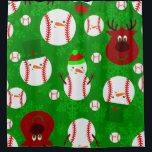 christmas baseball snowman reindeer snowflake shower curtain<br><div class="desc">xmas baseball snowman reindeer snowflake , american baseball, baseball, snowman, funny christmas , ugly christmas , christmas,  christmas baseball , santa baseball ,  baseball snowman</div>