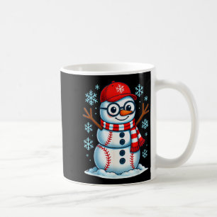 Christmas Baseball Snowman Xmas Pajamas Women Men Coffee Mug