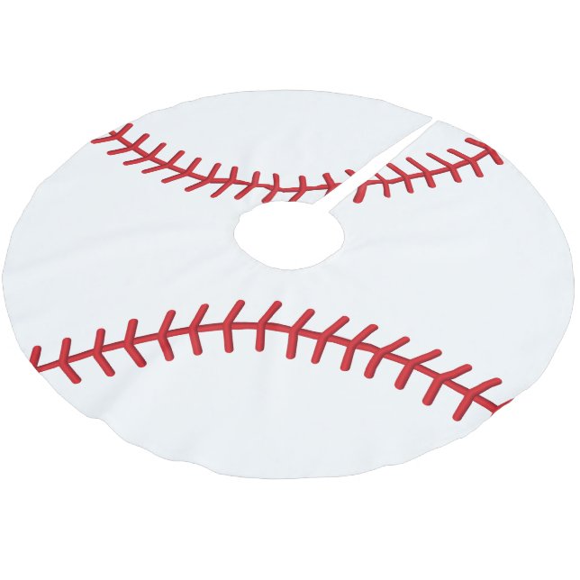 Christmas Baseball Sport Lovers Brushed Polyester Tree Skirt (Angled)