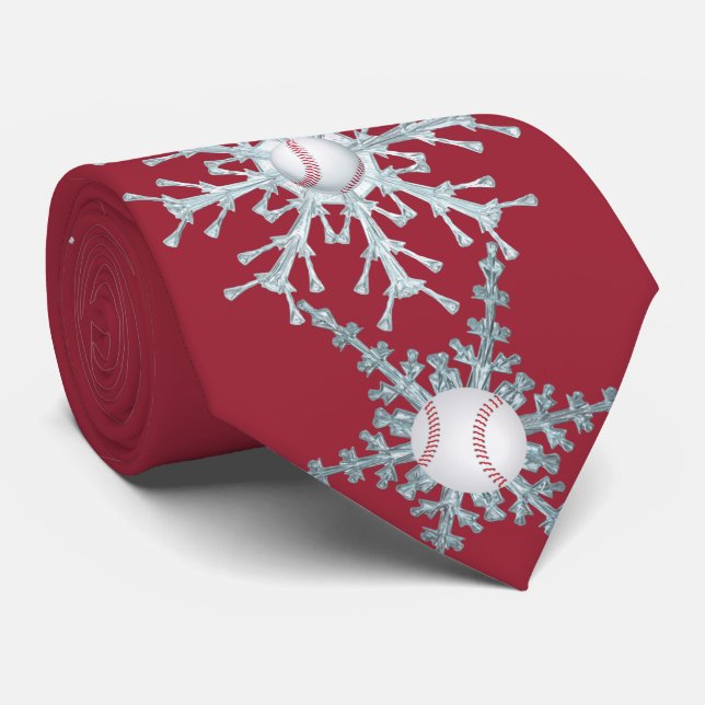 Christmas baseball tie (Rolled)