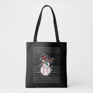 Christmas Baseball Tote Bag