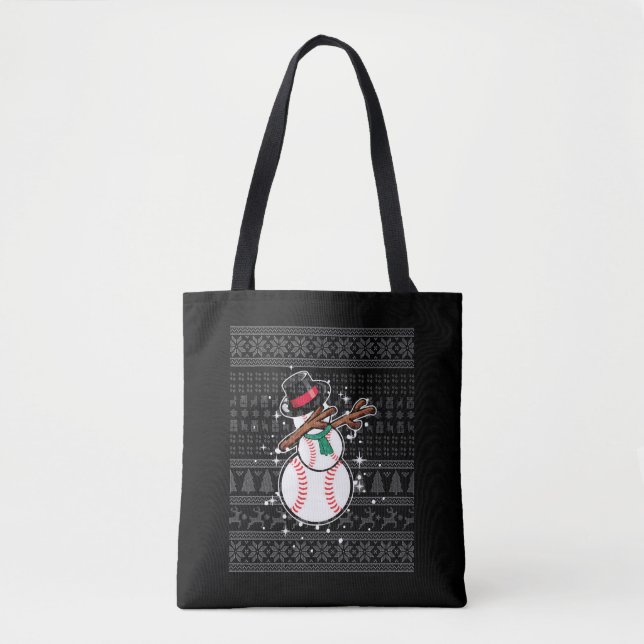 Christmas Baseball Tote Bag (Front)