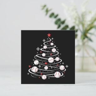 Christmas Baseball Tree Xmas Trees Baseball Lover  Holiday Card