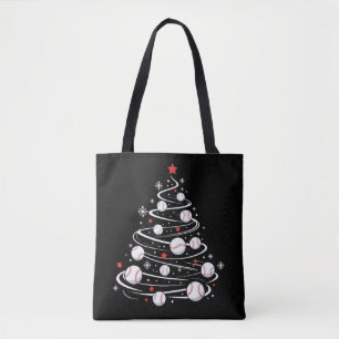 Christmas Baseball Tree Xmas Trees Baseball Lover  Tote Bag