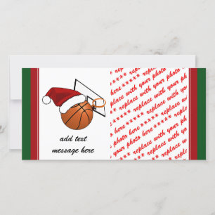 Christmas Basketball  and Hoop Holiday Card