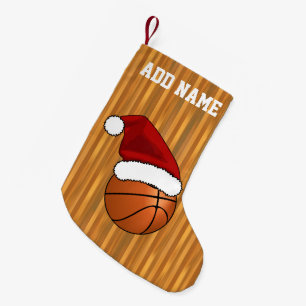 Christmas Basketball and Hoop Small Christmas Stocking