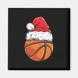 Christmas Basketball Ball Santa Hat Funny Sport Xm Magnet