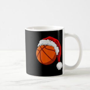 Christmas Basketball Ball Santa Hat Men Boys Sport Coffee Mug